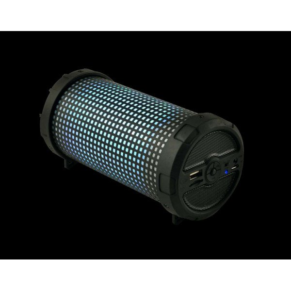 Wholesale LED Light Outdoor Drum Style Bluetooth Speaker MHS002 LED (Black)